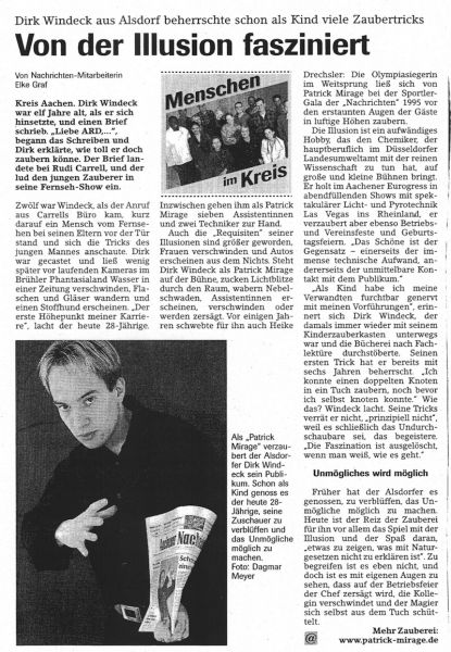 Zeitungsartikel Zauberkunst Köln